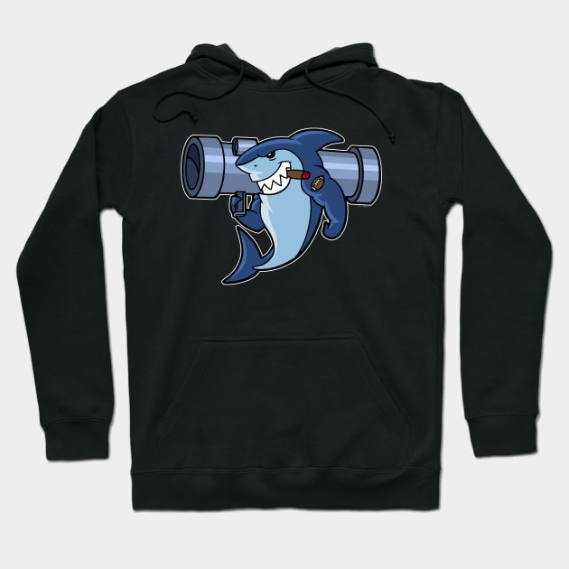 Bazooka Sharks (Clean) Hoodie by Roufxis